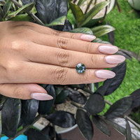 3.21 Ct. Green Sapphire from Tanzania Life Style