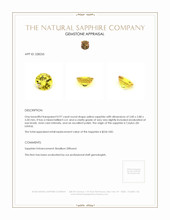 0.97 Ct. Yellow Sapphire from Ceylon (Sri Lanka) Appraisal