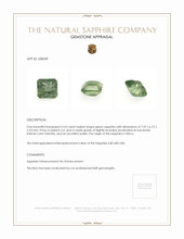 2.62 Ct. Green Sapphire from Africa Appraisal