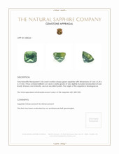 1.06 Ct. Green Sapphire from Madagascar Appraisal