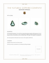 1.04 Ct. Bluish Green Sapphire from Madagascar Appraisal