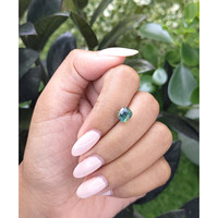 2.28 Ct. Bluish Green Sapphire from Madagascar Life Style