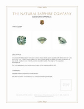1.02 Ct. Bluish Green Sapphire from Madagascar Appraisal