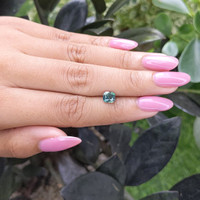 1.17 Ct. Greenish Blue Sapphire from Madagascar Life Style