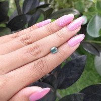 1.17 Ct. Greenish Blue Sapphire from Madagascar Life Style