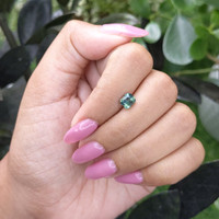 1.17 Ct. Greenish Blue Sapphire from Madagascar Life Style