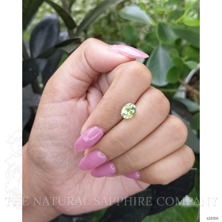 1.71 Ct. Yellowish Green Sapphire from Madagascar