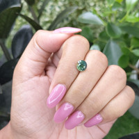 2.09 Ct. Bluish Green Sapphire from Madagascar Life Style