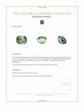 2.05 Ct. Yellowish Green Sapphire from Madagascar Appraisal