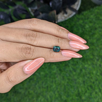 2.02 Ct. Bluish Green Sapphire from Madagascar Life Style