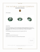 1.53 Ct. Green Sapphire from Madagascar Appraisal