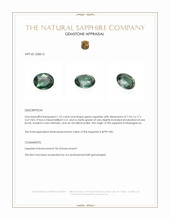 1.53 Ct. Green Sapphire from Madagascar Appraisal