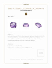 0.78 Ct. Pinkish Purple Sapphire from Ceylon (Sri Lanka) Appraisal