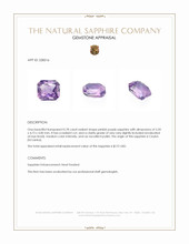 0.78 Ct. Pinkish Purple Sapphire from Ceylon (Sri Lanka) Appraisal