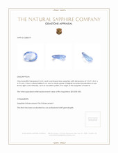 4.45 Ct. Blue Sapphire from Kashmir Appraisal