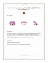 5.24 Ct. Pink Sapphire from Ceylon (Sri Lanka) Appraisal