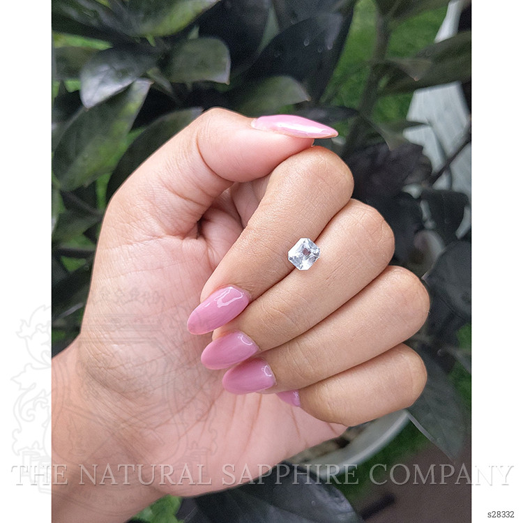 1.76 Ct. White Sapphire from Ceylon (Sri Lanka)