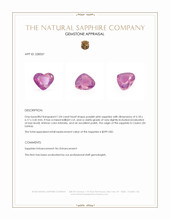 1.04 Ct. Purplish Pink Sapphire from Ceylon (Sri Lanka) Appraisal
