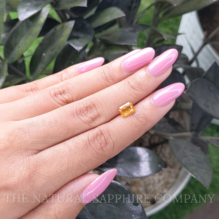 1.63 Ct. Yellowish Orange Sapphire from Ceylon (Sri Lanka)