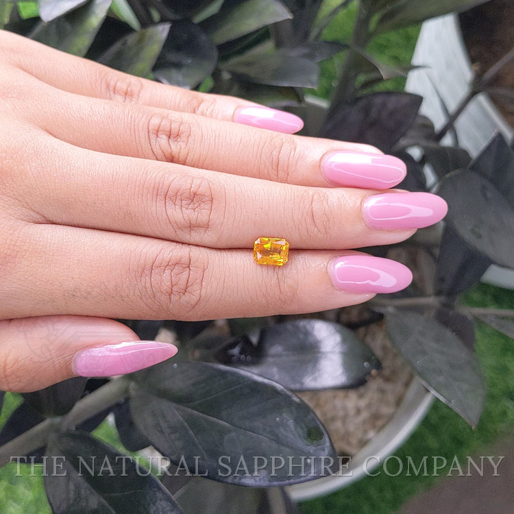 1.63 Ct. Yellowish Orange Sapphire from Ceylon (Sri Lanka)