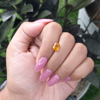 1.63 Ct. Yellowish Orange Sapphire from Ceylon (Sri Lanka) Life Style