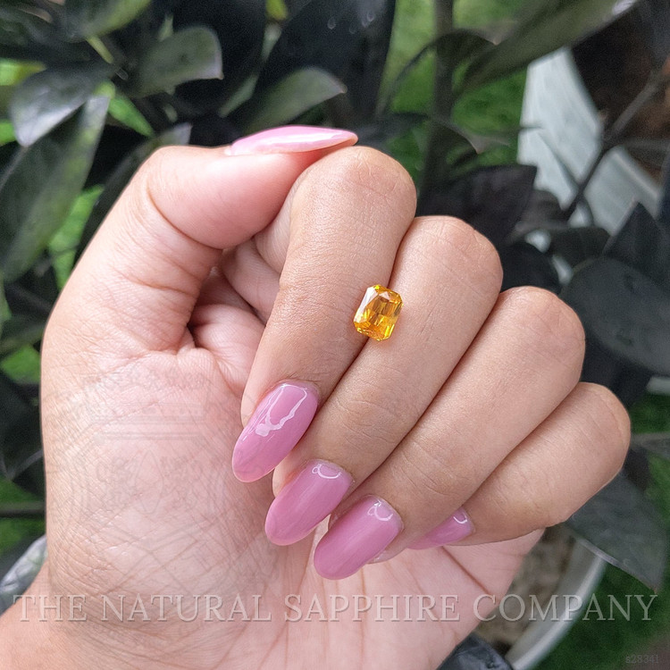 1.63 Ct. Yellowish Orange Sapphire from Ceylon (Sri Lanka)