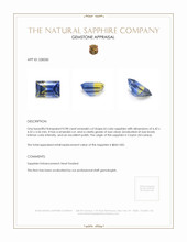 0.98 Ct. Bi Color Sapphire from Ceylon (Sri Lanka) Appraisal