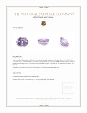 3.05 Ct. Purple Sapphire from Ceylon (Sri Lanka) Appraisal