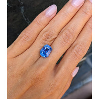 7.22 Ct. Blue Sapphire from Ceylon (Sri Lanka) Life Style