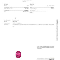 3.83 Ct. Purplish Pink Sapphire from Thailand Scan Report