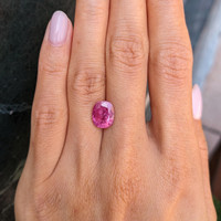 3.83 Ct. Purplish Pink Sapphire from Thailand Life Style