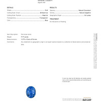 9.77 Ct. Blue Sapphire from Ceylon (Sri Lanka) Scan Report
