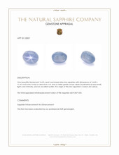 16.03 Ct. Blue Star Sapphire from Ceylon (Sri Lanka) Appraisal