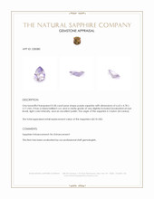 0.58 Ct. Purple Sapphire from Ceylon (Sri Lanka) Appraisal