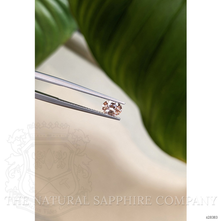 0.74 Ct. Peach Sapphire from Ceylon (Sri Lanka)