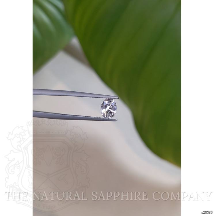 0.76 Ct. White Sapphire from Ceylon (Sri Lanka)