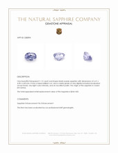 1.15 Ct. Bluish Purple Sapphire from Ceylon (Sri Lanka) Appraisal