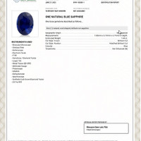 1.44 Ct. Blue Sapphire from Madagascar Scan Report