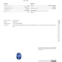 4.97 Ct. Blue Sapphire from Ceylon (Sri Lanka) Scan Report
