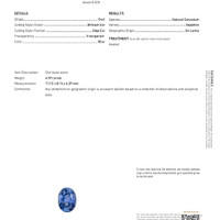 4.97 Ct. Blue Sapphire from Ceylon (Sri Lanka) Scan Report