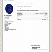 1.46 Ct. Greenish Blue Sapphire from Ceylon (Sri Lanka) Scan Report