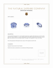 3.75 Ct. Blue Sapphire from Ceylon (Sri Lanka) Appraisal