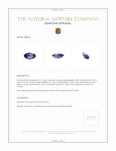 2.11 Ct. Purple Sapphire from Ceylon (Sri Lanka) Appraisal