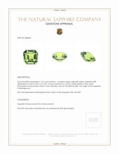 1.23 Ct. Yellowish Green Sapphire from Madagascar Appraisal
