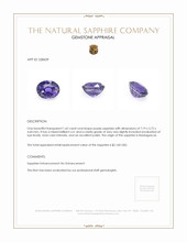 1.62 Ct. Purple Sapphire from Madagascar Appraisal