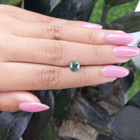 1.03 Ct. Bluish Green Sapphire from Madagascar Life Style