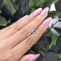 1.03 Ct. Bluish Green Sapphire from Madagascar Life Style