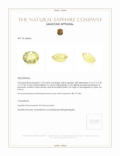 11.02 Ct. Yellow Sapphire from Ceylon (Sri Lanka) Appraisal