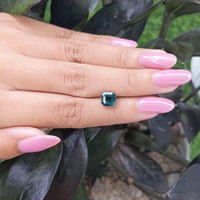 2.49 Ct. Bluish Green Sapphire from Madagascar Life Style