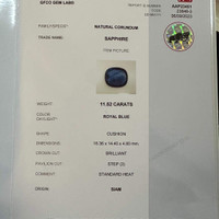 11.52 Ct. Blue Sapphire from Thailand Scan Report